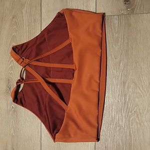 LIKE NEW!Lole women’s burst up light support sports bra in terracotta -  size L